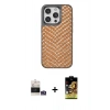 MARSİLYAN™- iPhone 14 Pro Max Kılıf Vadi Özel Seri - Siyah Buffer Cam Ekran Koruyucu + Bilvis Titan Kamera Lens - GS