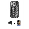 MARSİLYAN™- iPhone 14 Pro Max Kılıf Vadi Özel Seri - Siyah Buffer Hayalet Cam Ekran Koruyucu + Raze Metal Kamera Lens - GS