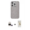 MARSİLYAN™- iPhone 14 Pro Max Kılıf Vadi Özel Seri - Siyah Mat Seramik Nano Ekran Koruyucu + Bilvis Titan Kamera Lens - GD