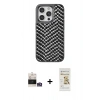 MARSİLYAN™- iPhone 14 Pro Max Kılıf Vadi Özel Seri - Siyah Mat Seramik Nano Ekran Koruyucu + Bilvis Titan Kamera Lens - GS