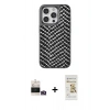 MARSİLYAN™- iPhone 14 Pro Max Kılıf Vadi Özel Seri - Siyah Mat Seramik Nano Ekran Koruyucu + Bilvis Titan Kamera Lens - GD