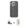 MARSİLYAN™- iPhone 14 Pro Max Kılıf Vadi Özel Seri - Siyah Mat Seramik Nano Ekran Koruyucu + Bilvis Titan Kamera Lens - DNMR