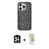 MARSİLYAN™- iPhone 14 Pro Max Kılıf Vadi Özel Seri - Siyah Mat Seramik Nano Ekran Koruyucu + PVD Metal Kamera Lens - TU
