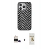 MARSİLYAN™- iPhone 14 Pro Max Kılıf Vadi Özel Seri - Siyah Mat Seramik Nano Ekran Koruyucu + Siyah Bilvis Titan Kamera Lens