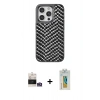 MARSİLYAN™- iPhone 14 Pro Max Kılıf Vadi Özel Seri - Siyah Polymer Nano Ekran Koruyucu + Bilvis Titan Kamera Lens - GS