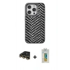 MARSİLYAN™- iPhone 14 Pro Max Kılıf Vadi Özel Seri - Siyah Polymer Nano Ekran Koruyucu + Raze Metal Kamera Lens - GD