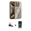 MARSİLYAN™- iPhone 14 Pro Max Kılıf Yadigar Asil Koleksiyonu - Şeffaf 360 Full Body Arka Koruyucu + Bilvis Titan Kamera Lens - SH