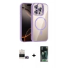 MARSİLYAN™- iPhone 14 Pro Max Kılıf Yadigar Asil Koleksiyonu - Şeffaf 360 Full Body Arka Koruyucu + Bilvis Titan Kamera Lens - GD