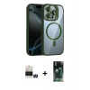 MARSİLYAN™- iPhone 14 Pro Max Kılıf Yadigar Asil Koleksiyonu - Şeffaf 360 Full Body Arka Koruyucu + Bilvis Titan Kamera Lens - GD