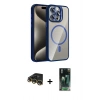 MARSİLYAN™- iPhone 14 Pro Max Kılıf Yadigar Asil Koleksiyonu - Şeffaf 360 Full Body Arka Koruyucu + Raze Metal Kamera Lens - GD