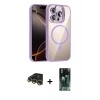 MARSİLYAN™- iPhone 14 Pro Max Kılıf Yadigar Asil Koleksiyonu - Şeffaf 360 Full Body Arka Koruyucu + Raze Metal Kamera Lens - GD