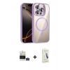 MARSİLYAN™- iPhone 14 Pro Max Kılıf Yadigar Asil Koleksiyonu - Şeffaf Pasifik Cam Ekran Koruyucu + Bilvis Titan Kamera Lens - GS