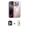 MARSİLYAN™- iPhone 14 Pro Max Kılıf Yadigar Asil Koleksiyonu - Şeffaf Pasifik Cam Ekran Koruyucu + PVD Metal Kamera Lens - TU