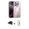 MARSİLYAN™- iPhone 14 Pro Max Kılıf Yadigar Asil Koleksiyonu - Şeffaf Pasifik Cam Ekran Koruyucu + Raze Metal Kamera Lens - GS