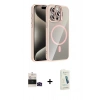 MARSİLYAN™- iPhone 14 Pro Max Kılıf Yadigar Asil Koleksiyonu - Şeffaf Pasifik Cam Ekran Koruyucu + Siyah Bilvis Titan Kamera Lens