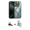 MARSİLYAN™- iPhone 14 Pro Max Kılıf Yadigar Asil Koleksiyonu - Şeffaf Royal Nano Ekran Koruyucu + Bilvis Titan Kamera Lens - SH