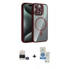 MARSİLYAN™- iPhone 14 Pro Max Kılıf Yadigar Asil Koleksiyonu - Şeffaf Royal Nano Ekran Koruyucu + Bilvis Titan Kamera Lens - GS