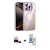 MARSİLYAN™- iPhone 14 Pro Max Kılıf Yadigar Asil Koleksiyonu - Şeffaf Royal Nano Ekran Koruyucu + Bilvis Titan Kamera Lens - SH