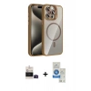 MARSİLYAN™- iPhone 14 Pro Max Kılıf Yadigar Asil Koleksiyonu - Şeffaf Royal Nano Ekran Koruyucu + Bilvis Titan Kamera Lens - SH