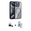 MARSİLYAN™- iPhone 14 Pro Max Kılıf Yadigar Asil Koleksiyonu - Şeffaf Royal Nano Ekran Koruyucu + Bilvis Titan Kamera Lens - SH