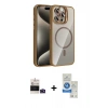 MARSİLYAN™- iPhone 14 Pro Max Kılıf Yadigar Asil Koleksiyonu - Şeffaf Royal Nano Ekran Koruyucu + Bilvis Titan Kamera Lens - DNMR