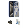 MARSİLYAN™- iPhone 14 Pro Max Kılıf Yadigar Asil Koleksiyonu - Şeffaf Royal Nano Ekran Koruyucu + Raze Metal Kamera Lens - GD