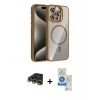 MARSİLYAN™- iPhone 14 Pro Max Kılıf Yadigar Asil Koleksiyonu - Şeffaf Royal Nano Ekran Koruyucu + Raze Metal Kamera Lens - GD