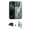 MARSİLYAN™- iPhone 14 Pro Max Kılıf Yadigar Asil Koleksiyonu - Şeffaf Royal Nano Ekran Koruyucu + Raze Metal Kamera Lens - GD