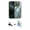 MARSİLYAN™- iPhone 14 Pro Max Kılıf Yadigar Asil Koleksiyonu - Şeffaf Royal Nano Ekran Koruyucu + Bilvis Titan Kamera Lens - GS