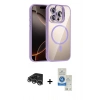MARSİLYAN™- iPhone 14 Pro Max Kılıf Yadigar Asil Koleksiyonu - Şeffaf Royal Nano Ekran Koruyucu + Raze Metal Kamera Lens - GS