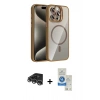 MARSİLYAN™- iPhone 14 Pro Max Kılıf Yadigar Asil Koleksiyonu - Şeffaf Royal Nano Ekran Koruyucu + Raze Metal Kamera Lens - GS