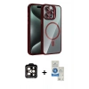 MARSİLYAN™- iPhone 14 Pro Max Kılıf Yadigar Asil Koleksiyonu - Şeffaf Royal Nano Ekran Koruyucu + PVD Metal Kamera Lens - TU