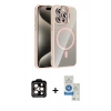 MARSİLYAN™- iPhone 14 Pro Max Kılıf Yadigar Asil Koleksiyonu - Şeffaf Royal Nano Ekran Koruyucu + PVD Metal Kamera Lens - TU