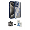 MARSİLYAN™- iPhone 14 Pro Max Kılıf Yadigar Asil Koleksiyonu - Şeffaf Royal Nano Ekran Koruyucu + PVD Metal Kamera Lens - TU