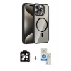 MARSİLYAN™- iPhone 14 Pro Max Kılıf Yadigar Asil Koleksiyonu - Şeffaf Royal Nano Ekran Koruyucu + PVD Metal Kamera Lens - TU