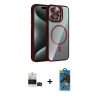 MARSİLYAN™- iPhone 14 Pro Max Kılıf Yadigar Asil Koleksiyonu - Siyah 18D Cam Ekran Koruyucu + Bilvis Titan Kamera Lens - SH