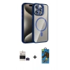MARSİLYAN™- iPhone 14 Pro Max Kılıf Yadigar Asil Koleksiyonu - Siyah 18D Cam Ekran Koruyucu + Bilvis Titan Kamera Lens - DNMR