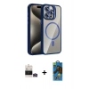 MARSİLYAN™- iPhone 14 Pro Max Kılıf Yadigar Asil Koleksiyonu - Siyah 18D Cam Ekran Koruyucu + Bilvis Titan Kamera Lens - GD