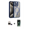 MARSİLYAN™- iPhone 14 Pro Max Kılıf Yadigar Asil Koleksiyonu - Siyah 360 Mat Full Body Arka Koruyucu + Bilvis Titan Kamera Lens - SH