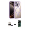MARSİLYAN™- iPhone 14 Pro Max Kılıf Yadigar Asil Koleksiyonu - Siyah 360 Mat Full Body Arka Koruyucu + Bilvis Titan Kamera Lens - GS