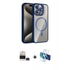 MARSİLYAN™- iPhone 14 Pro Max Kılıf Yadigar Asil Koleksiyonu - Siyah 3D Antistatik Cam Ekran Koruyucu + Bilvis Titan Kamera Lens - DNMR