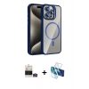 MARSİLYAN™- iPhone 14 Pro Max Kılıf Yadigar Asil Koleksiyonu - Siyah 3D Antistatik Cam Ekran Koruyucu + Bilvis Titan Kamera Lens - GS