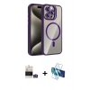 MARSİLYAN™- iPhone 14 Pro Max Kılıf Yadigar Asil Koleksiyonu - Siyah 3D Antistatik Cam Ekran Koruyucu + Bilvis Titan Kamera Lens - GS