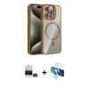 MARSİLYAN™- iPhone 14 Pro Max Kılıf Yadigar Asil Koleksiyonu - Siyah 3D Antistatik Cam Ekran Koruyucu + Bilvis Titan Kamera Lens - GS