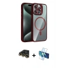 MARSİLYAN™- iPhone 14 Pro Max Kılıf Yadigar Asil Koleksiyonu - Siyah 3D Antistatik Cam Ekran Koruyucu + Raze Metal Kamera Lens - GD