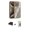 MARSİLYAN™- iPhone 14 Pro Max Kılıf Yadigar Asil Koleksiyonu - Siyah 6D Mat Seramik Hayalet Nano Ekran Koruyucu + Raze Metal Kamera Lens - GD
