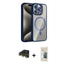 MARSİLYAN™- iPhone 14 Pro Max Kılıf Yadigar Asil Koleksiyonu - Siyah 6D Mat Seramik Hayalet Nano Ekran Koruyucu + Raze Metal Kamera Lens - GD