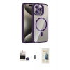 MARSİLYAN™- iPhone 14 Pro Max Kılıf Yadigar Asil Koleksiyonu - Siyah 6D Mat Seramik Hayalet Nano Ekran Koruyucu + Bilvis Titan Kamera Lens - DNMR