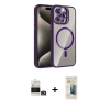 MARSİLYAN™- iPhone 14 Pro Max Kılıf Yadigar Asil Koleksiyonu - Siyah 6D Mat Seramik Hayalet Nano Ekran Koruyucu + Bilvis Titan Kamera Lens - GD