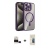 MARSİLYAN™- iPhone 14 Pro Max Kılıf Yadigar Asil Koleksiyonu - Siyah 6D Mat Seramik Hayalet Nano Ekran Koruyucu + Bilvis Titan Kamera Lens - SH
